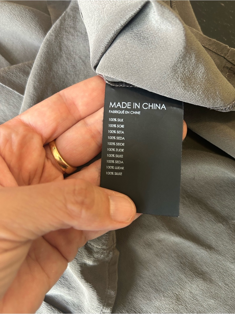 Club Monaco 100% Silk Olive Gray Tie Waist Shirt Dress Tunic - Size 8 - Picture 12 of 16